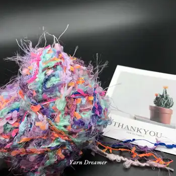 100 г Необычной Пряжи для Вязания Крючком Фиолетовой Серии Вязальной Пряжи Chunky yarn art Puffy Yarn