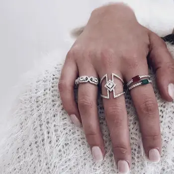 белый кубический цирконий на полный палец женское обручальное кольцо кольца на палец размер США 6 7 8