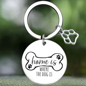 Милый Брелок для любителей собак, Подарок для спасения животных, Брелок для ключей, Ювелирные изделия, Подарок для папы/мамы собаки