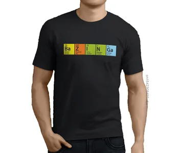 Новая футболка Bazinga, Мужские Черные футболки, Мужская Футболка из 100% хлопка, Уличная Одежда, Топы Harajuku, Модная футболка