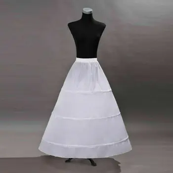 Романтический Новый дизайн Белый 3 Обруча Кринолин Нижняя Юбка Нижняя Юбка Свадебное платье